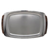 Vintage Wood Handle Brushed Chrome Tray | The Hour Shop