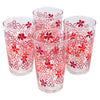 Vintage Red and Orange Flower Tumblers | The Hour Shop