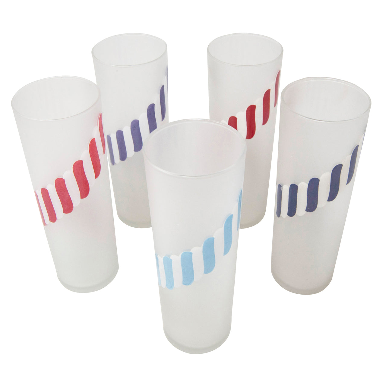 Vintage Frosted Multi Color Swirl Zombie Glasses The Hour Shop