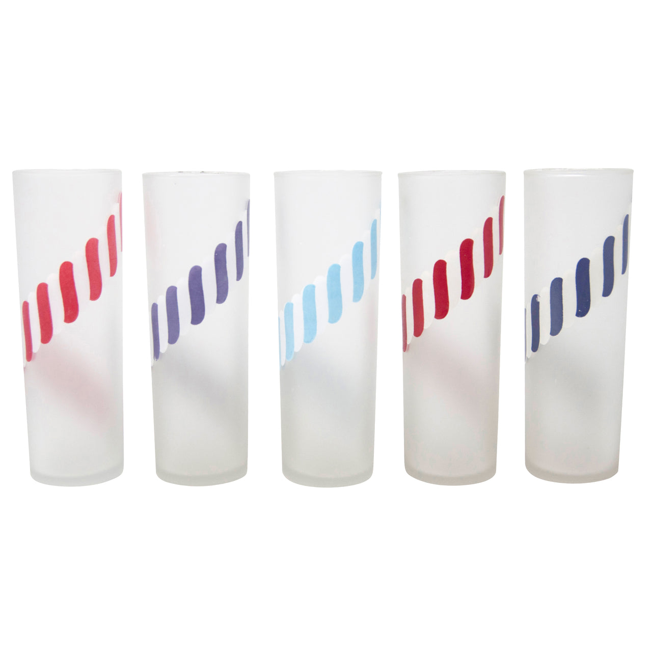 Vintage Frosted Multi Color Swirl Zombie Glasses The Hour Shop