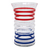 Vintage Red White and Blue Ridged Tumbler | The Hour Shop