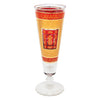 Vintage Libbey Red and Gold Pilsner Glass | The Hour Shop