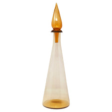 Vintage Amber Pointed Top Decanter | The Hour Shop