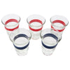 Vintage Red & Blue Rattan Small Footed Tumblers Top | The Hour Shop