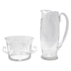 Vintage Heisey Frosted Flowers Cocktail Pitcher Set Front | The Hour Shop