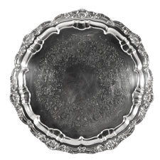 Vintage Poole Silver Co. Round EPCA Round Tray | The Hour 