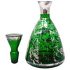 Vintage Italian Green & Sterling Decanter Set Parts | The Hour Shop