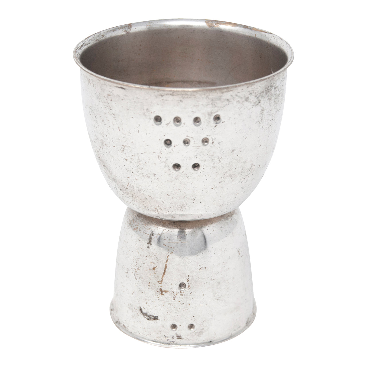 Vintage Napier Silver Plate Dotted Rounded Double Jigger | The Hour Shop