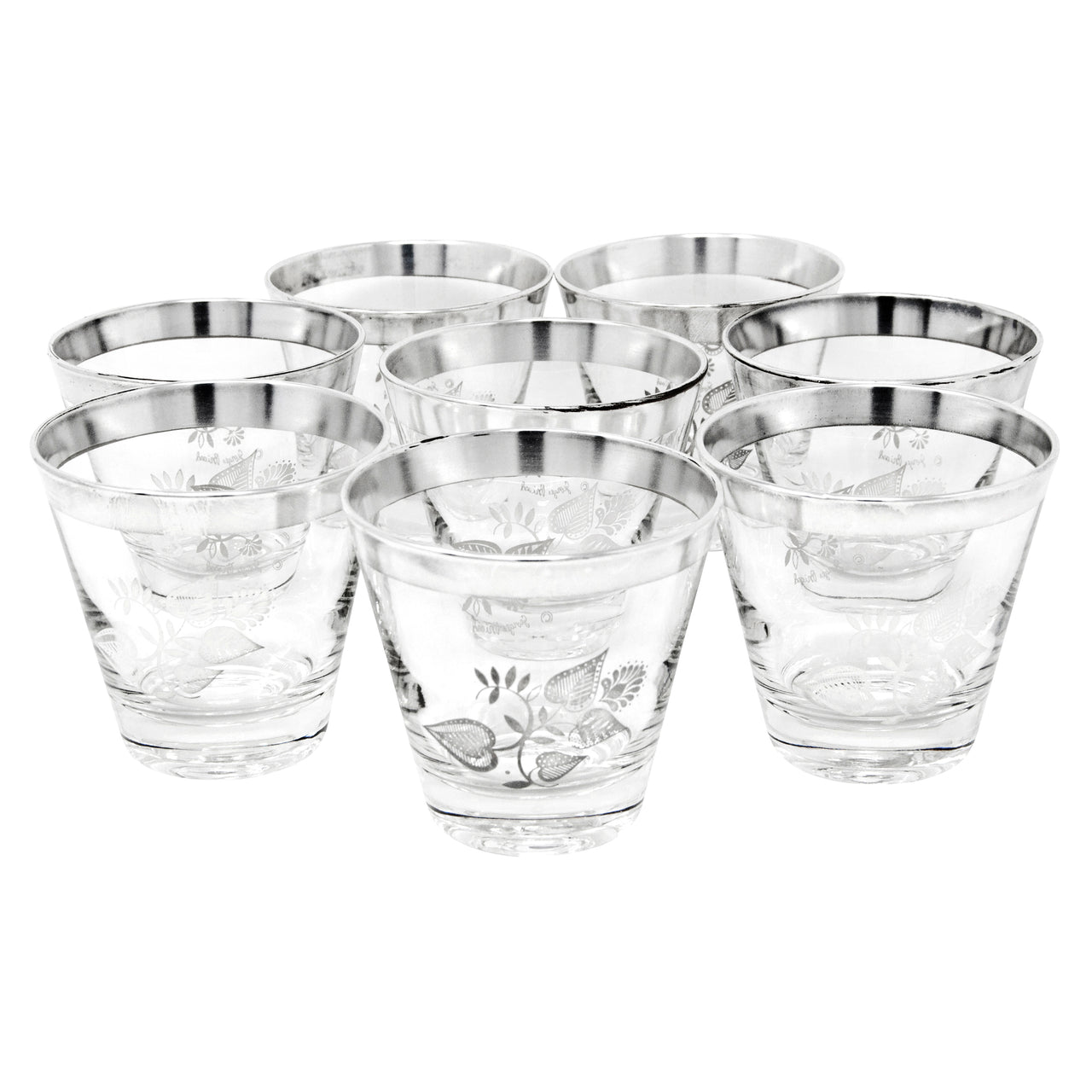 Georges Briard Sterling Leaf Old Fashioned Glasses