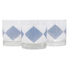 The Modern Home Bar Hypnotic Blue Diamond Rocks Glasses Front | The Hour Shop