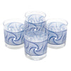 The Modern Home Bar Lapis Waves Rocks Glasses Top | The Hour Shop