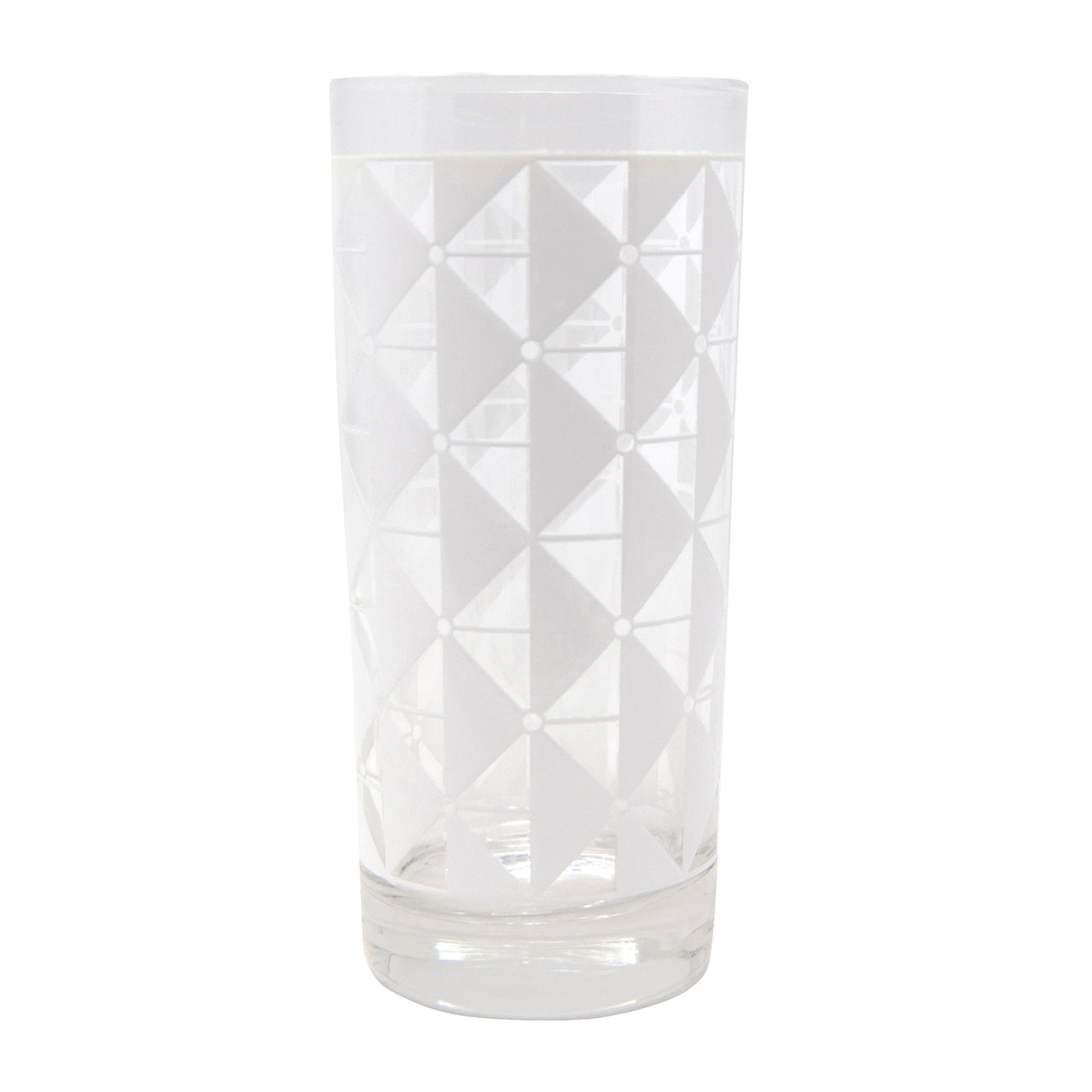The Modern Home Bar Deco Diamonds White Collins Glass | The Hour Shop