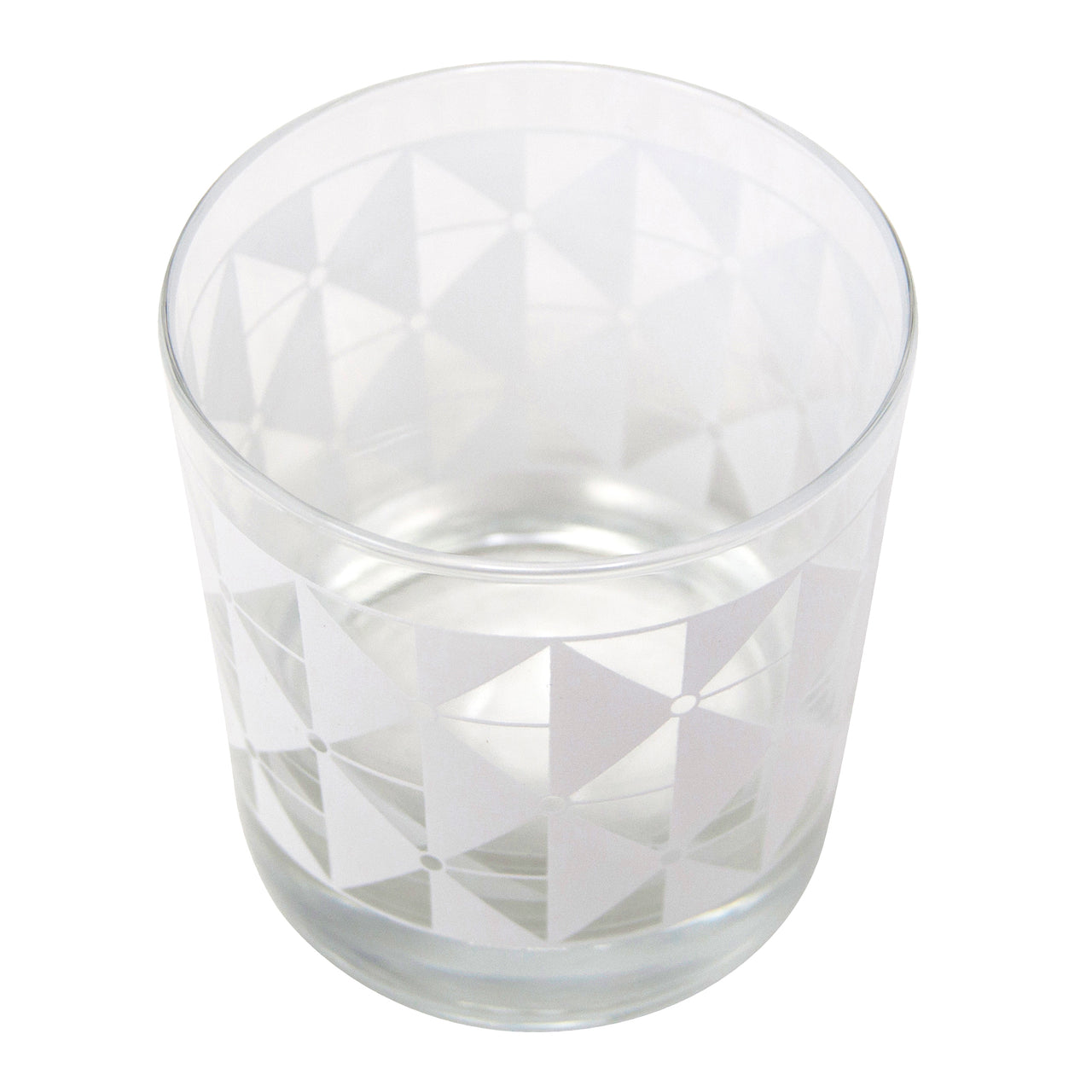 The Modern Home Bar Deco Diamonds White Rocks Glass | The Hour Shop
